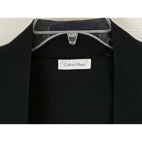 CALVIN KLEIN - Black 3/4 Sleeve Open Shrug Cropped Cardigan Sweater size X-Large - Picture 2 of 5